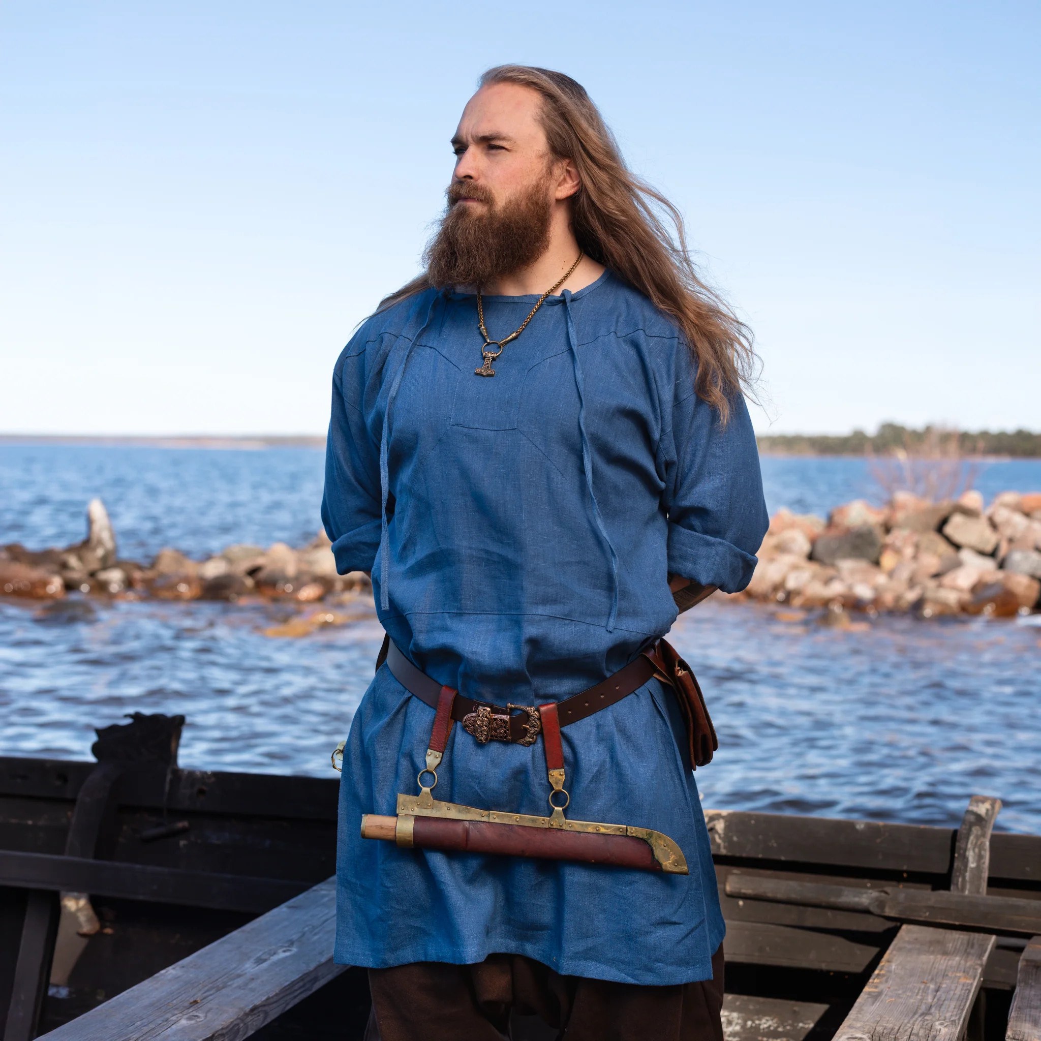 Viking Viborg Shirt, Linen Blue