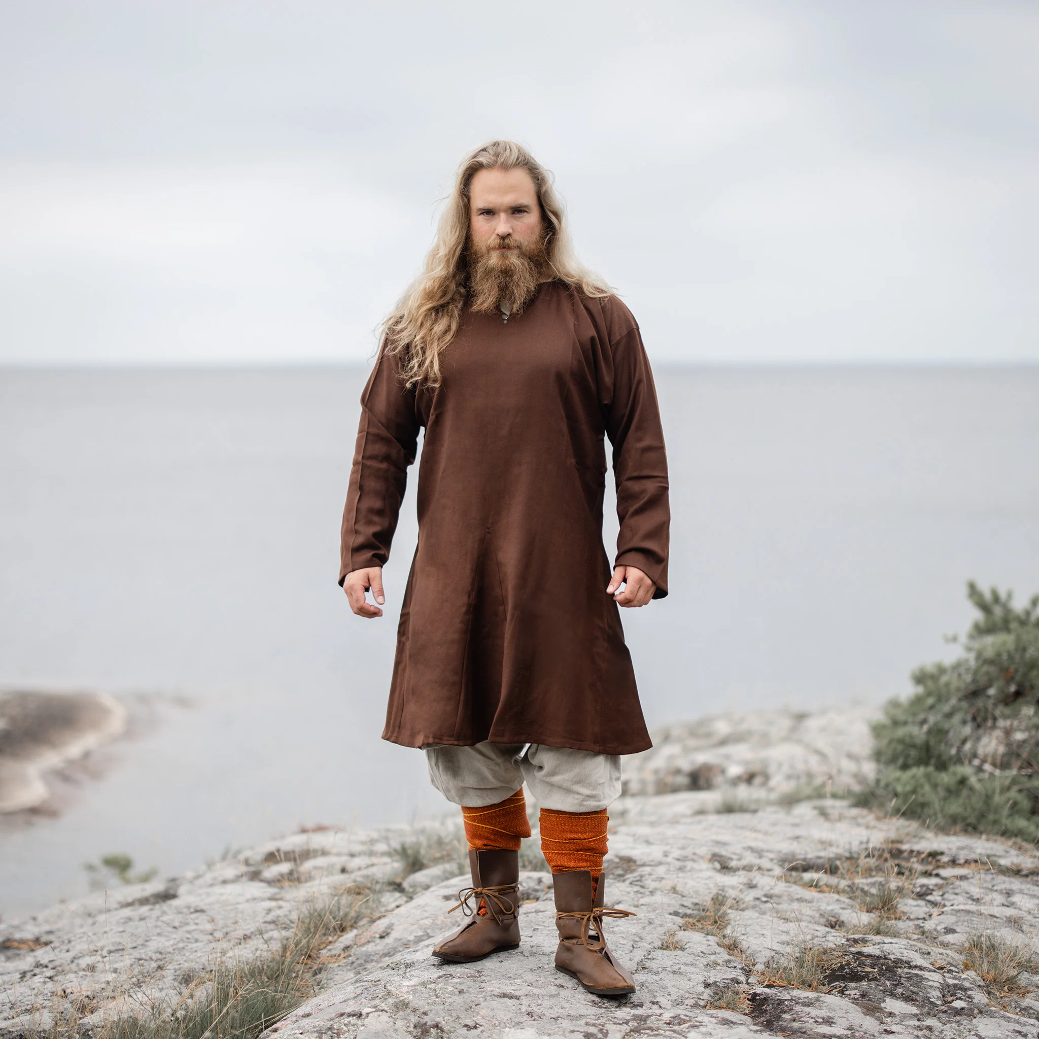 Viking Wool Kyrtill, Brown - Image 3