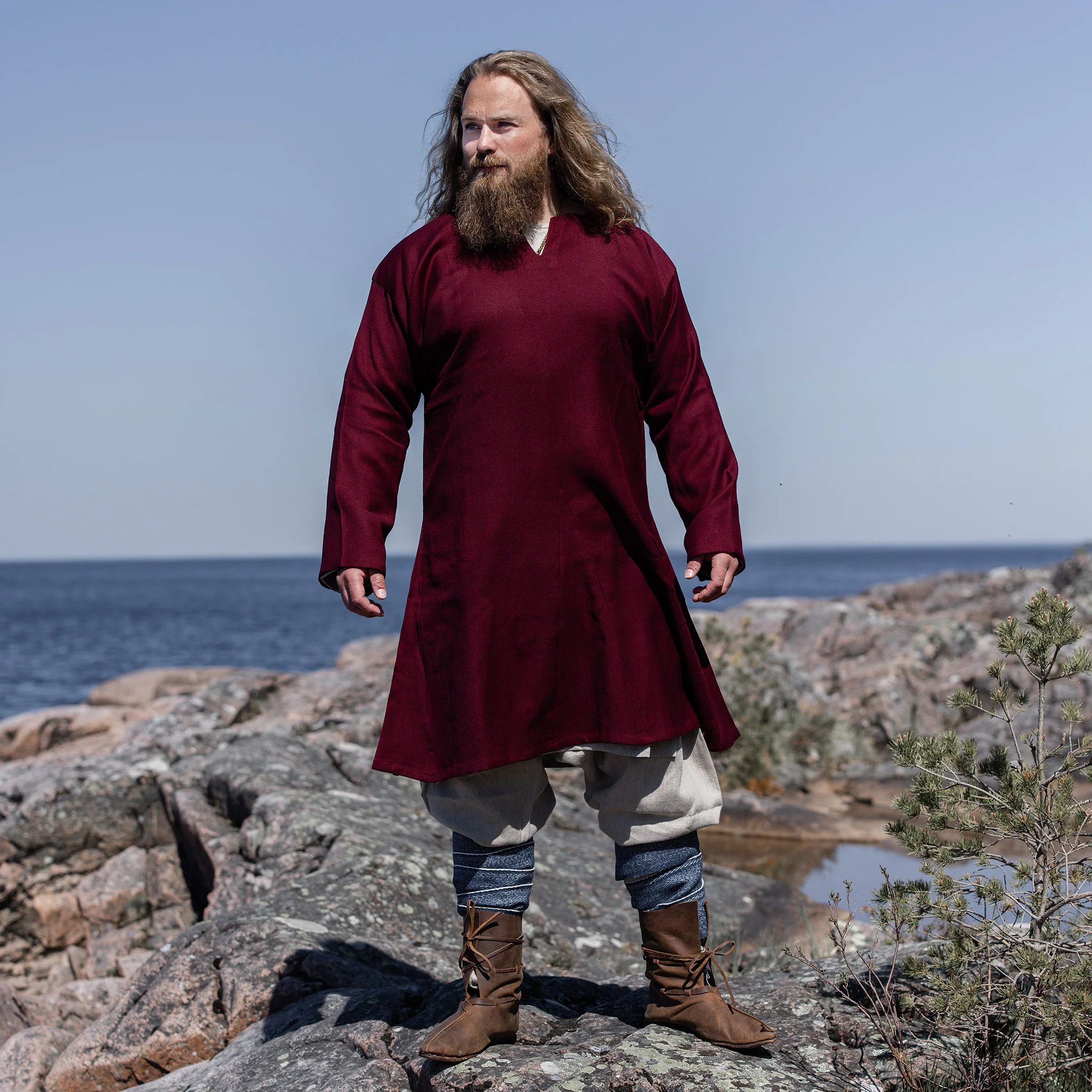 Viking Wool Kyrtill, Red - Image 5