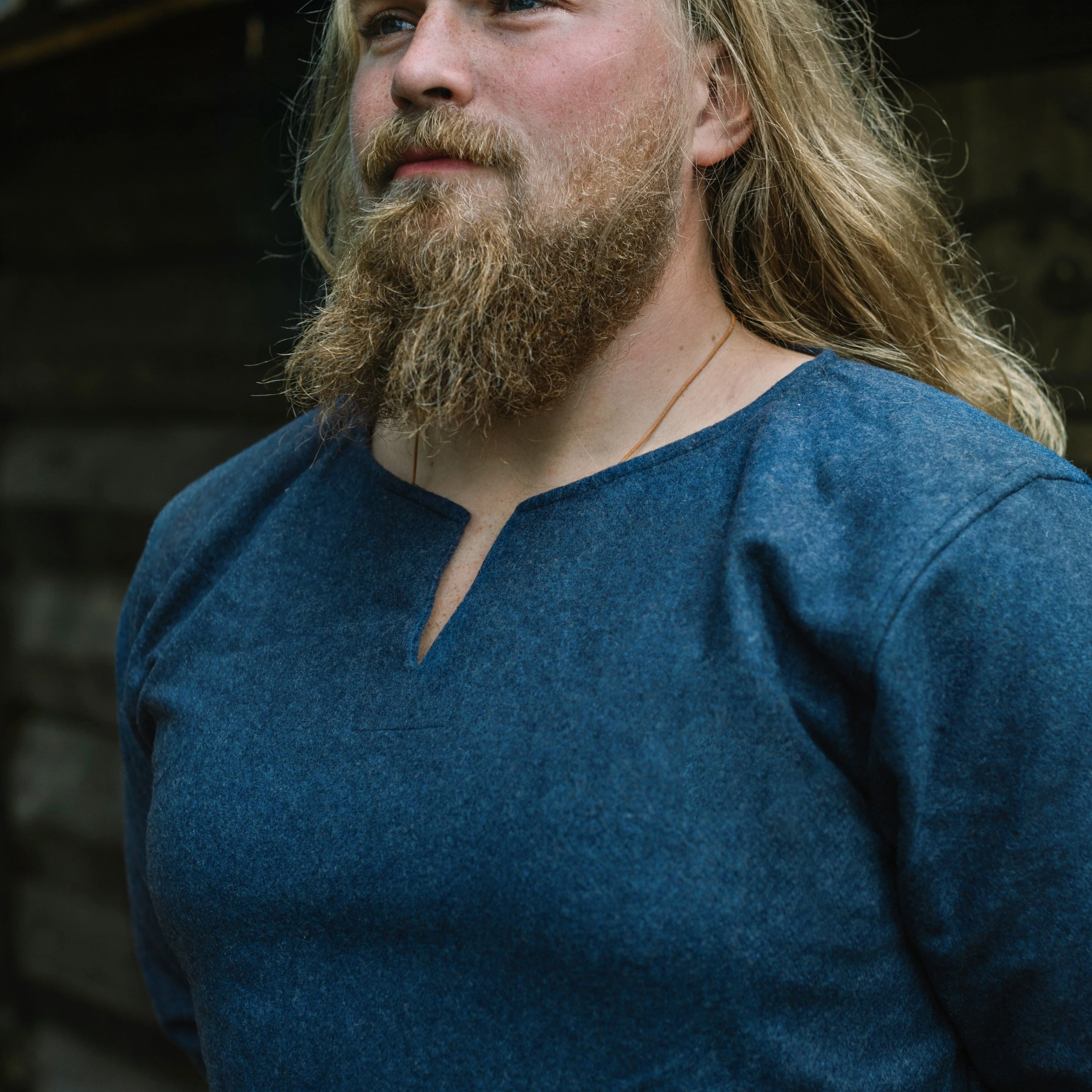 Viking Wool Tunic, Blue - Image 3