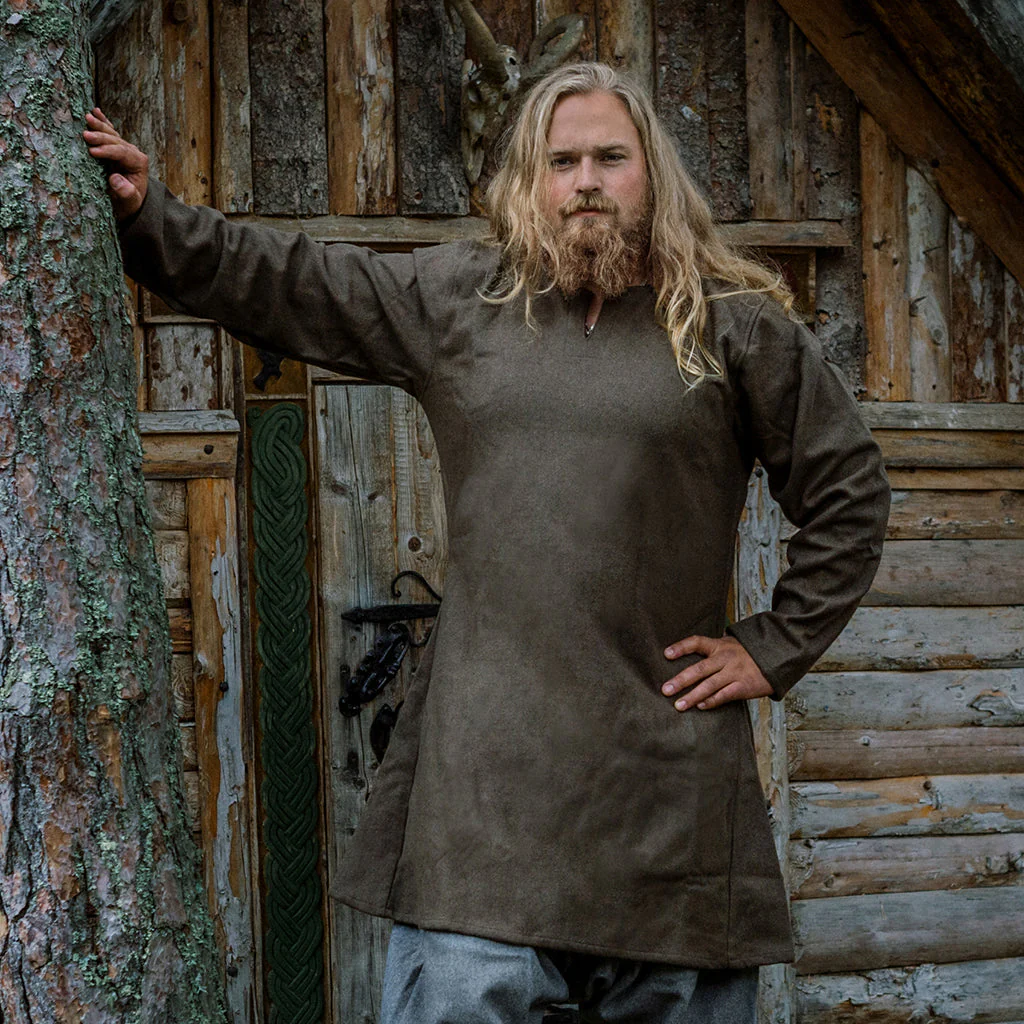 Viking Wool Tunic, Brown - Image 2