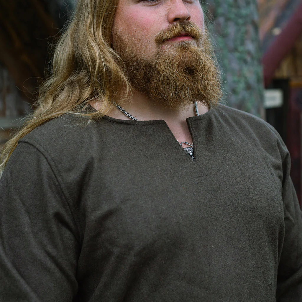 Viking Wool Tunic, Brown - Image 3