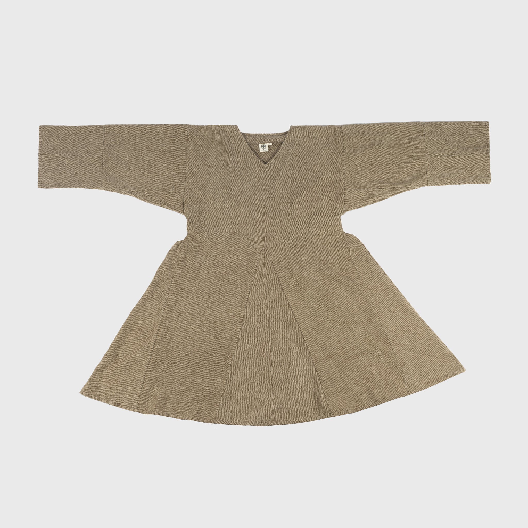 Viking Wool Tunic, Kragelund, Brown - Image 2