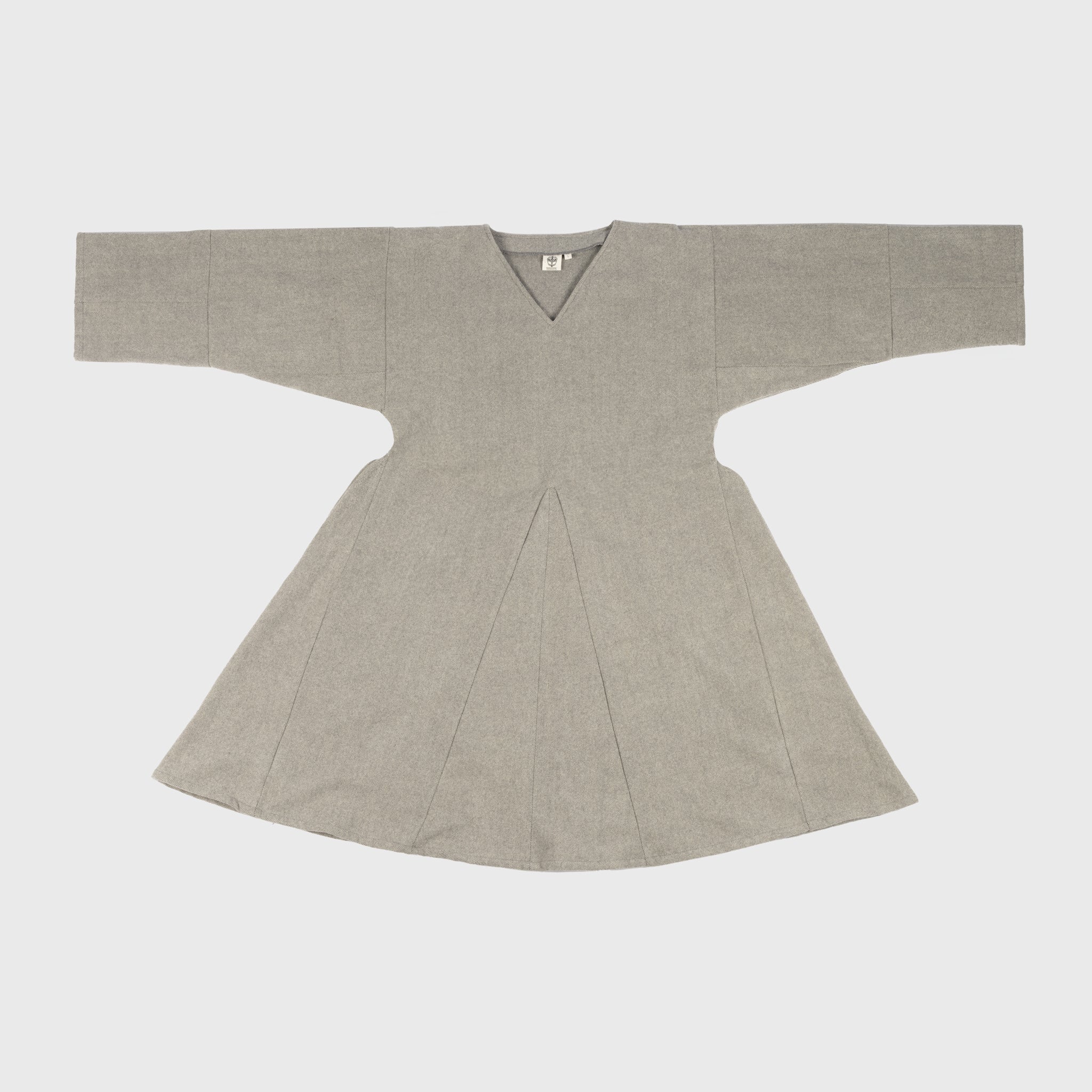 Viking Wool Tunic, Kragelund, Grey - Image 2