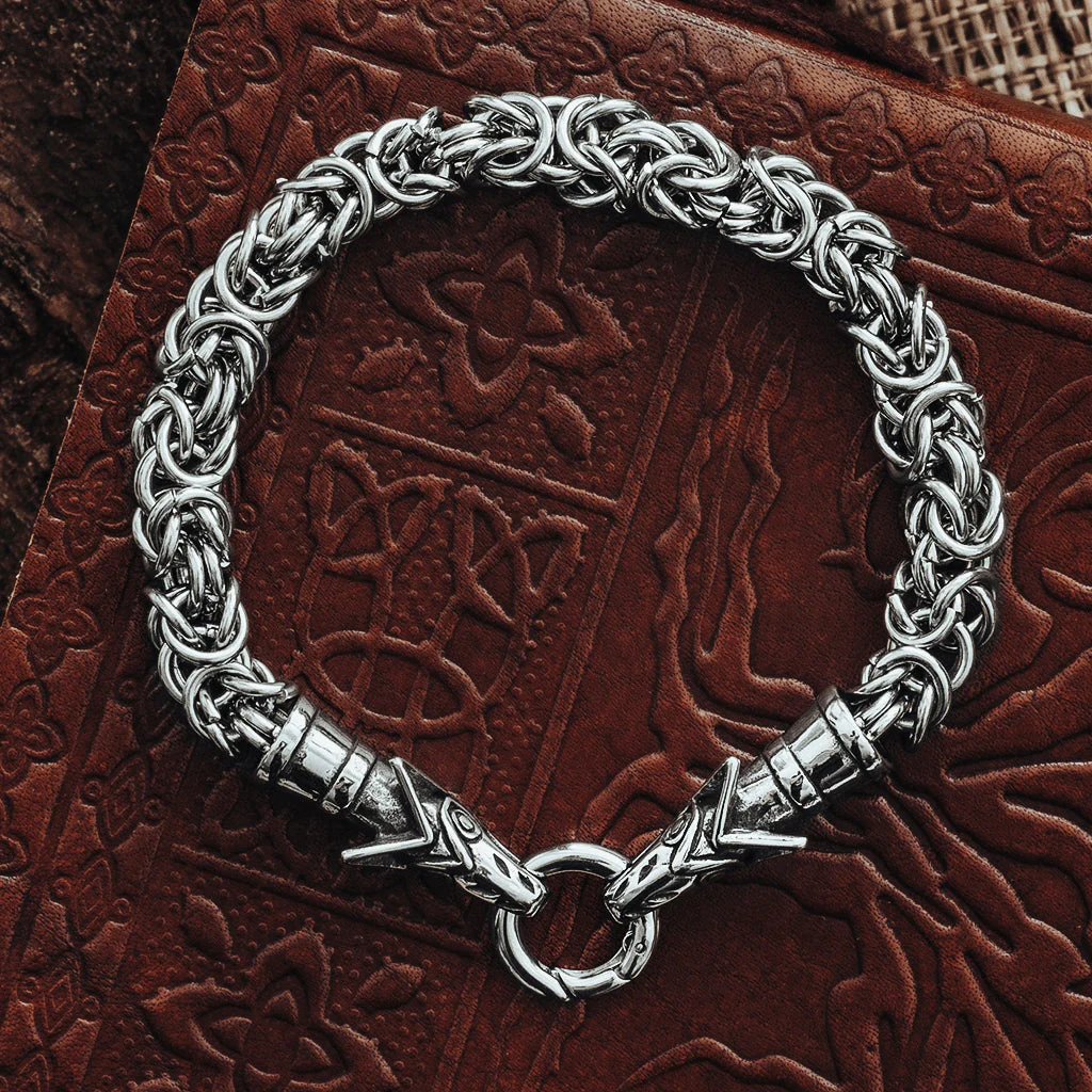 Wolf King Chain Bracelet, Stainless Steel - Image 2