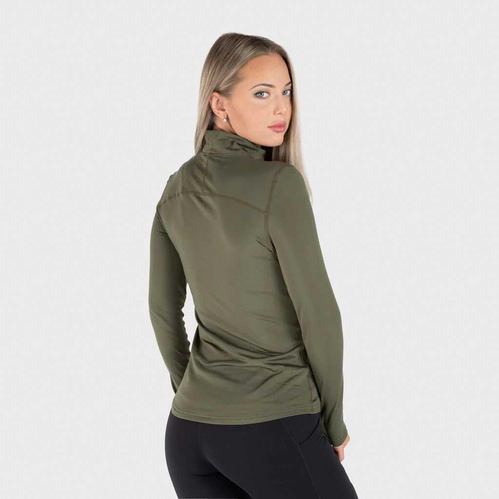 Women's Half Zip, Green - Image 2