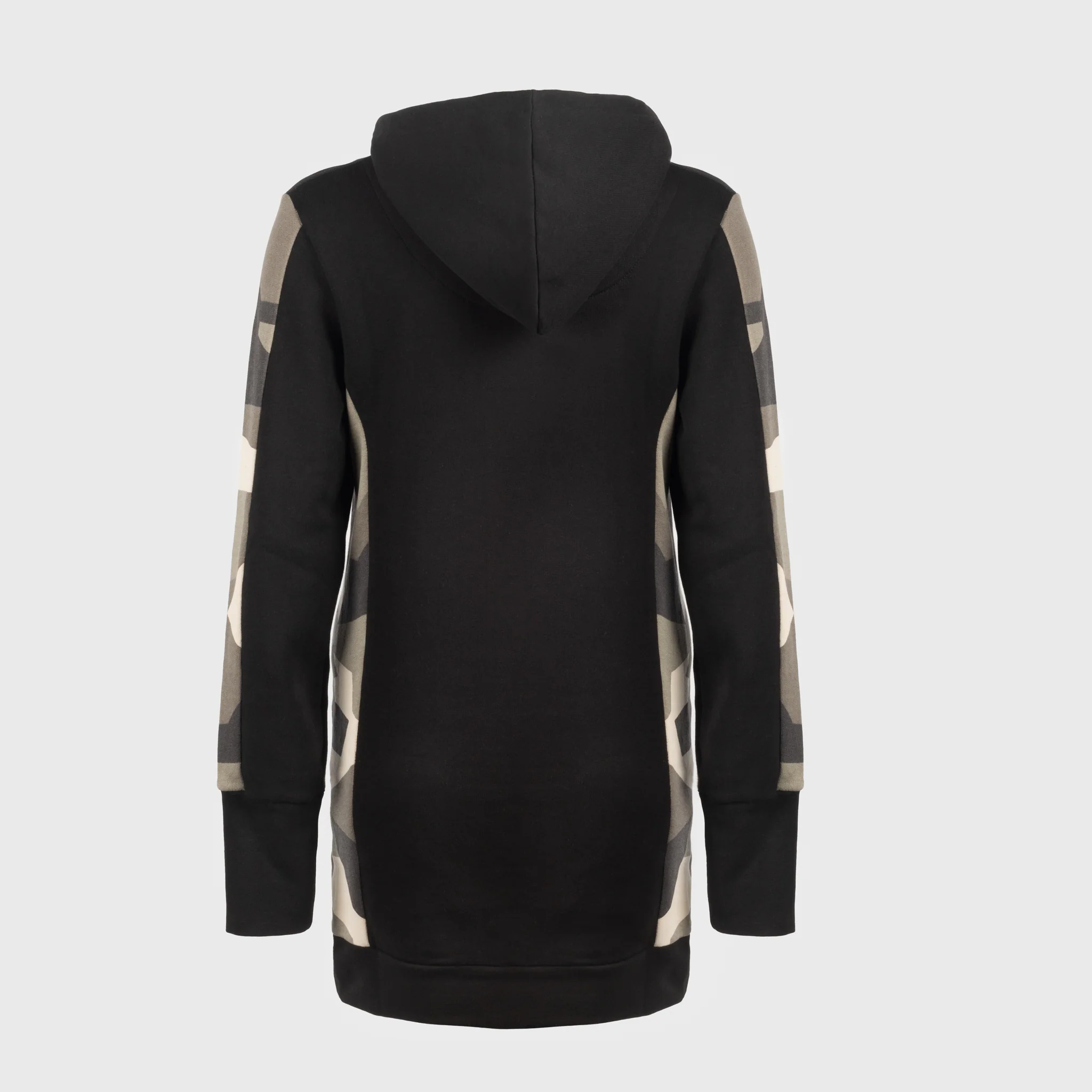 Women's Hoodie Half-Zip, Black and Camo - Image 8
