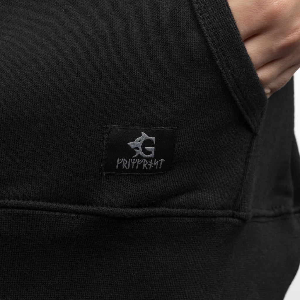 Women's Premium Longline Hoodie, Grimfrost, Black - Image 6
