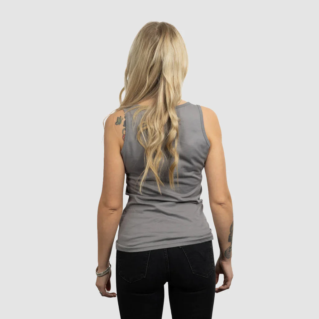 Women's Premium Tank Top, Clan Helmet, Grey - Image 3