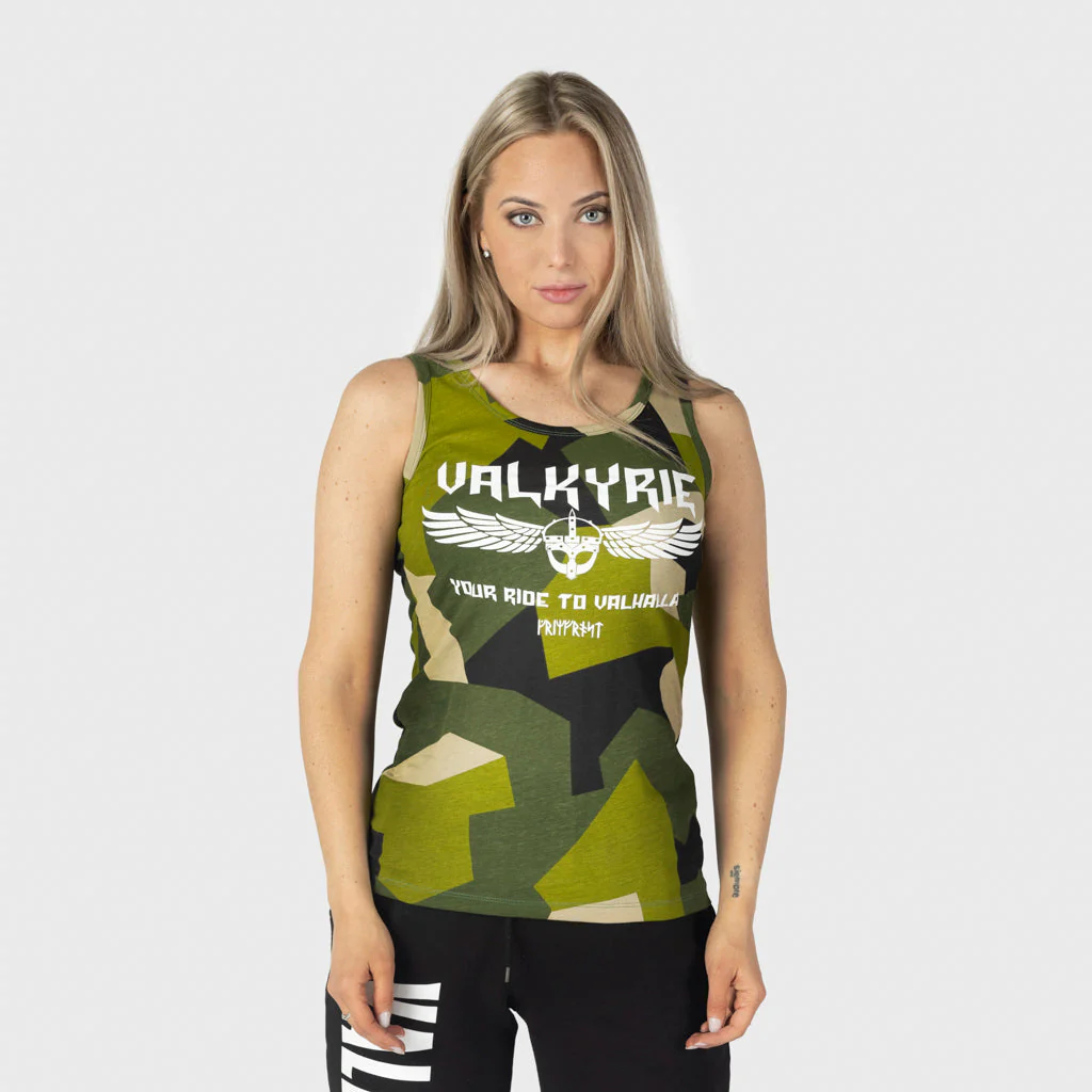 Women's Premium Tank Top, Valkyrie, M90 Green Camo