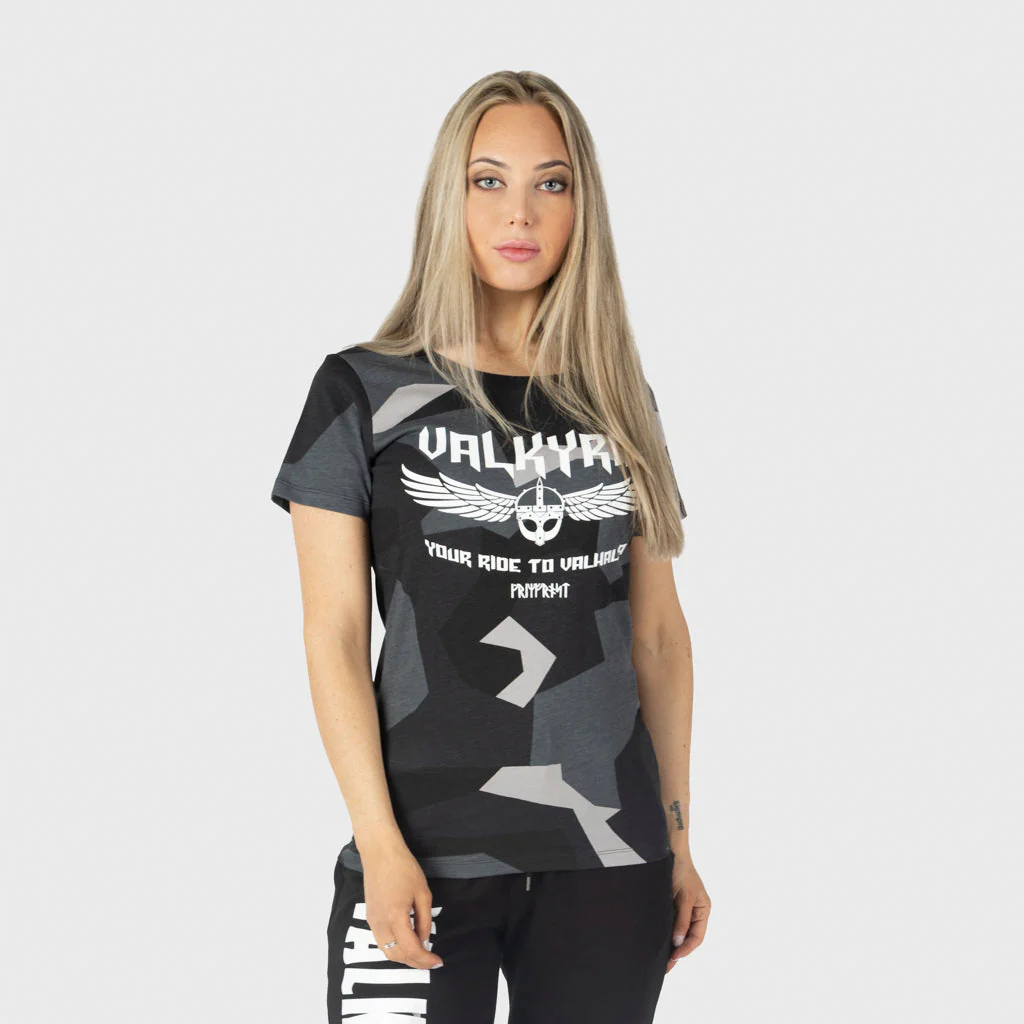 Women's Premium T-shirt, Valkyrie, M90 Grey Camo