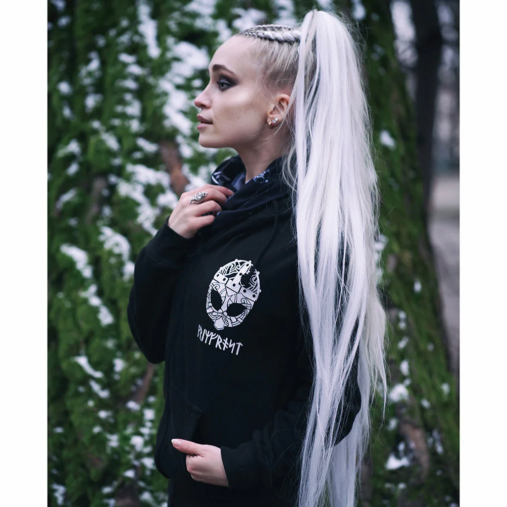 Women's Premium Zip Hoodie, Grimfrost Clan, Black