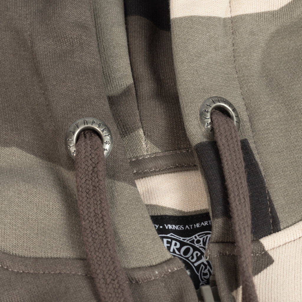 Women's Premium Zip Hoodie, Grimfrost, M90 Brown Camo - Image 4