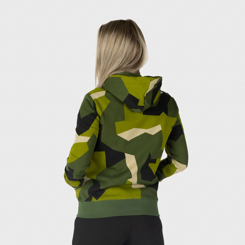 Women's Premium Zip Hoodie, Grimfrost, M90 Green Camo - Image 2