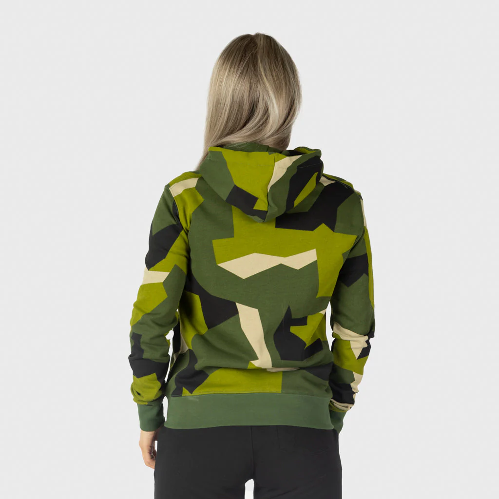 Women's Premium Zip Hoodie, Grimfrost, M90 Green Camo - Image 3