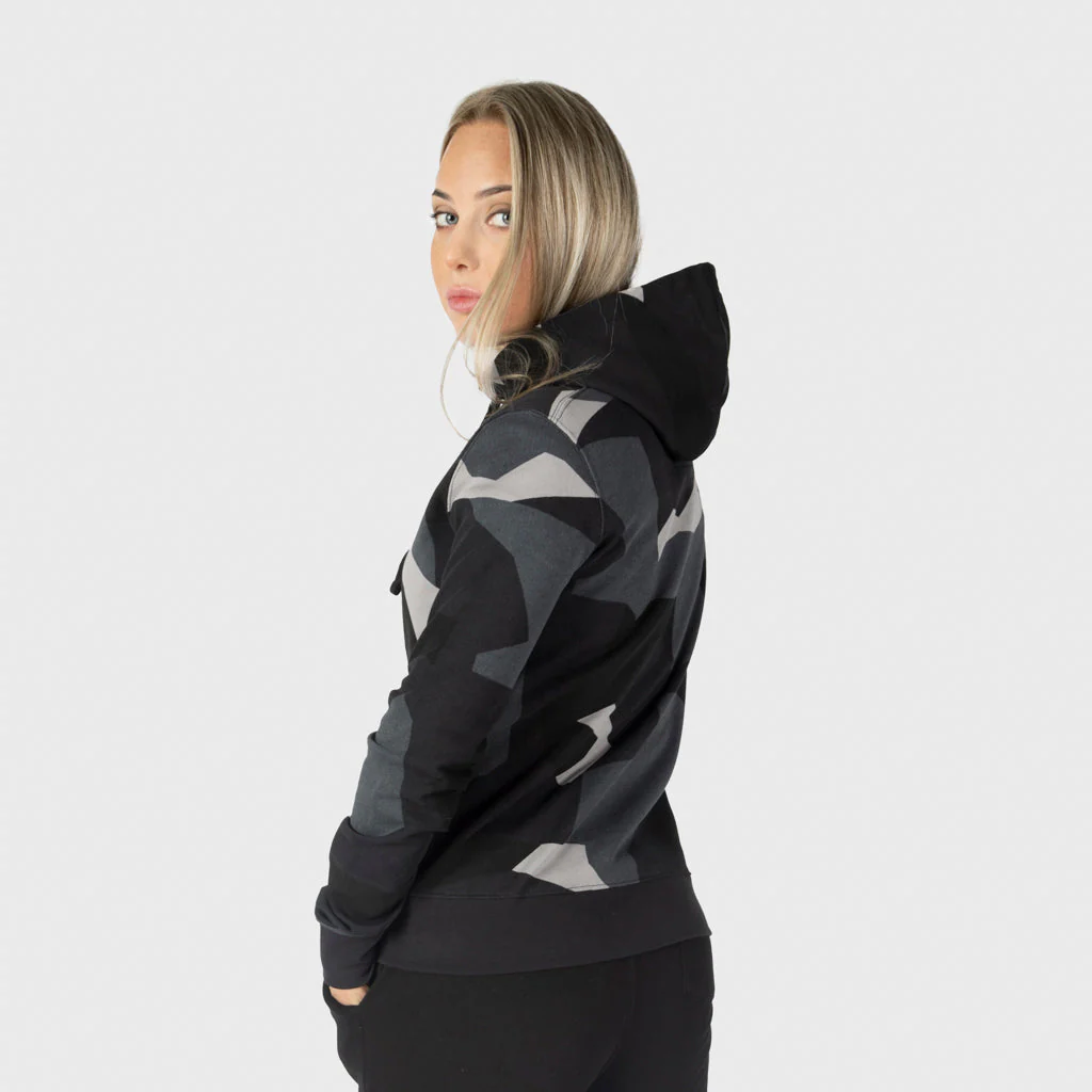 Women's Premium Zip Hoodie, Grimfrost, M90 Grey Camo - Image 3