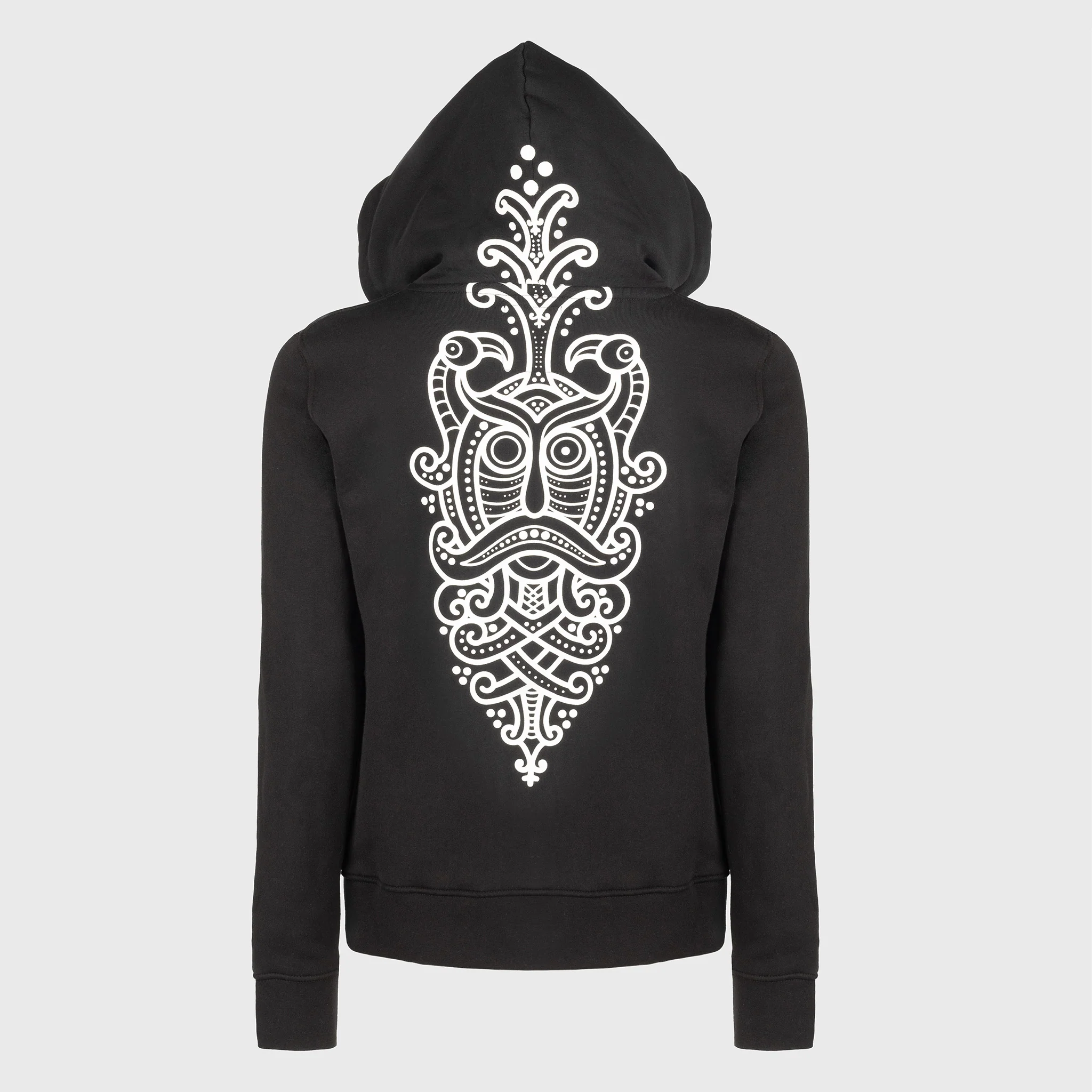 Women's Premium Zip Hoodie, Odin, Black - Image 7