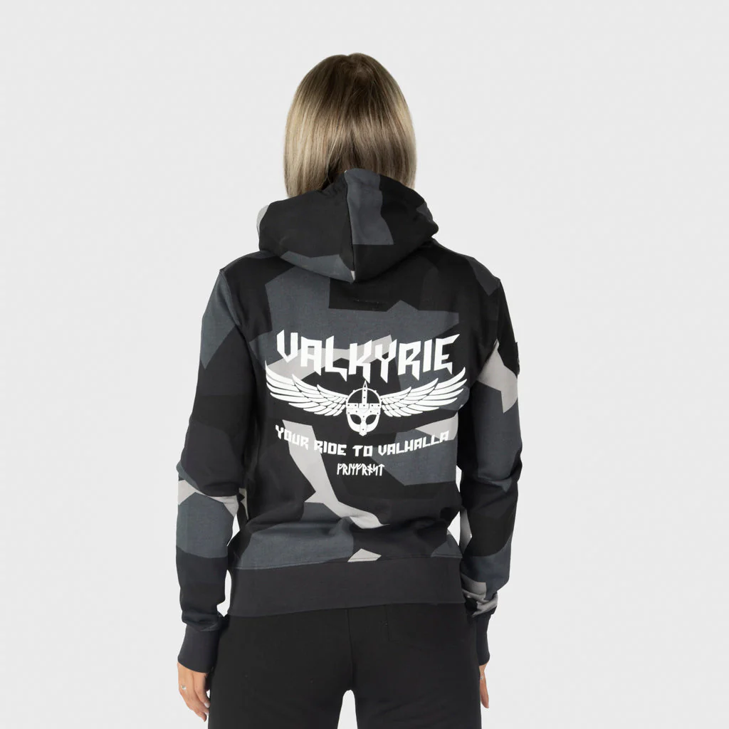 Women's Premium Zip Hoodie, Valkyrie, M90 Grey Camo