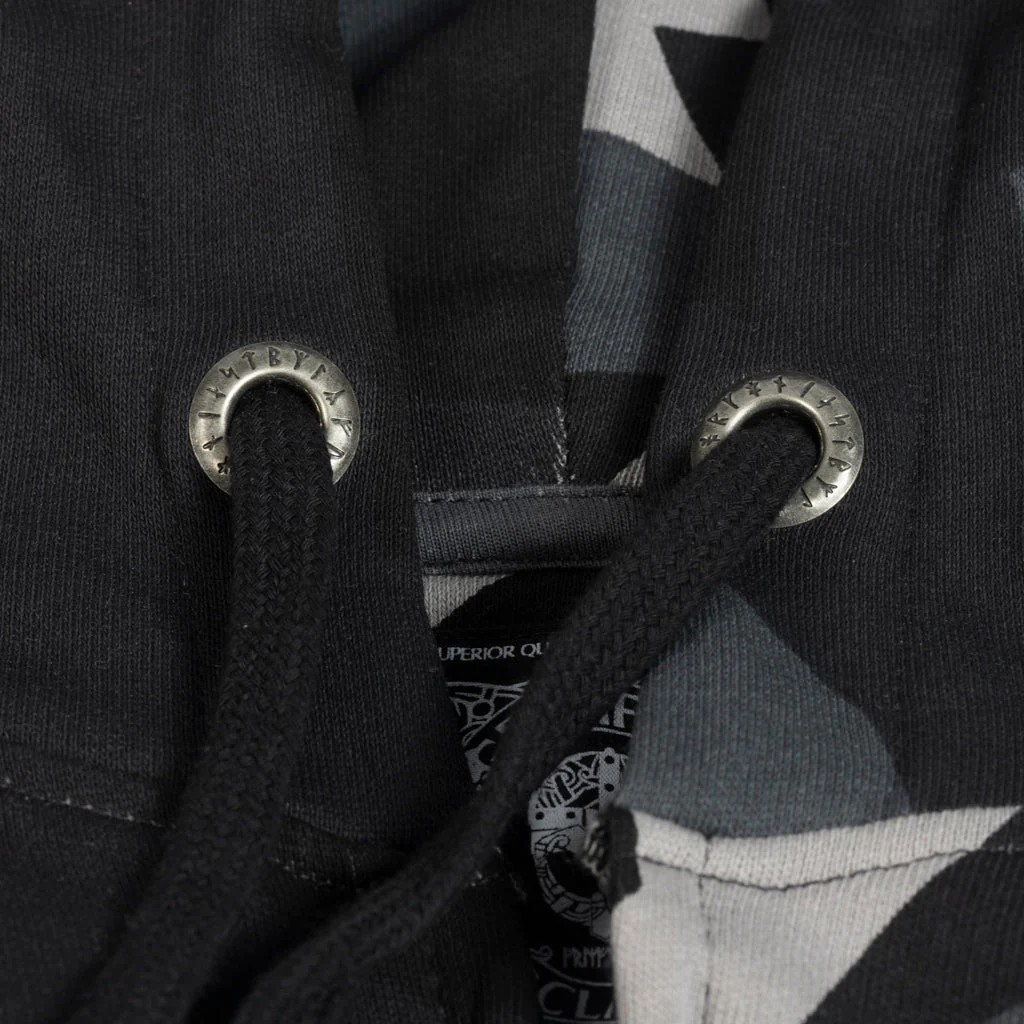 Women's Premium Zip Hoodie, Valkyrie, M90 Grey Camo - Image 3