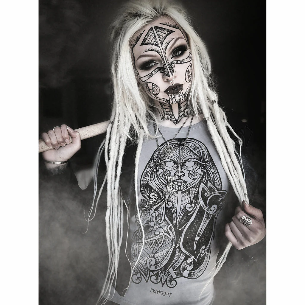 Women's Premium T-shirt, Freyja, Light Grey