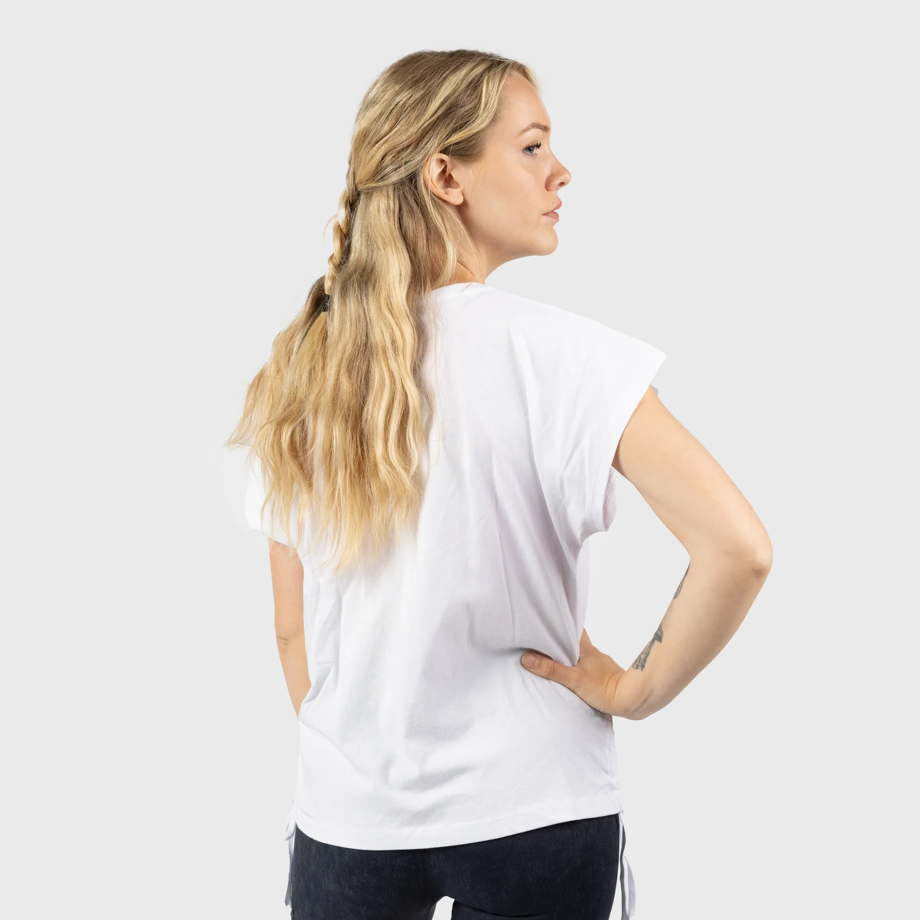 Women's Premium Drawstring T-shirt, Est. 2014, White - Image 2