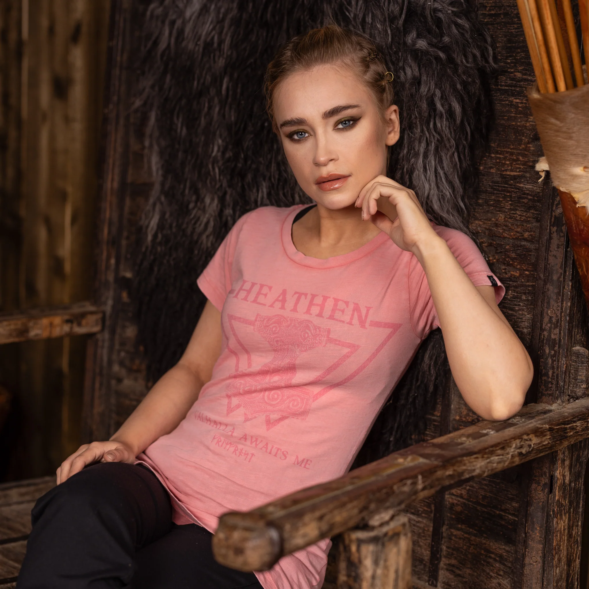 Women's Premium T-shirt, Heathen, Pink