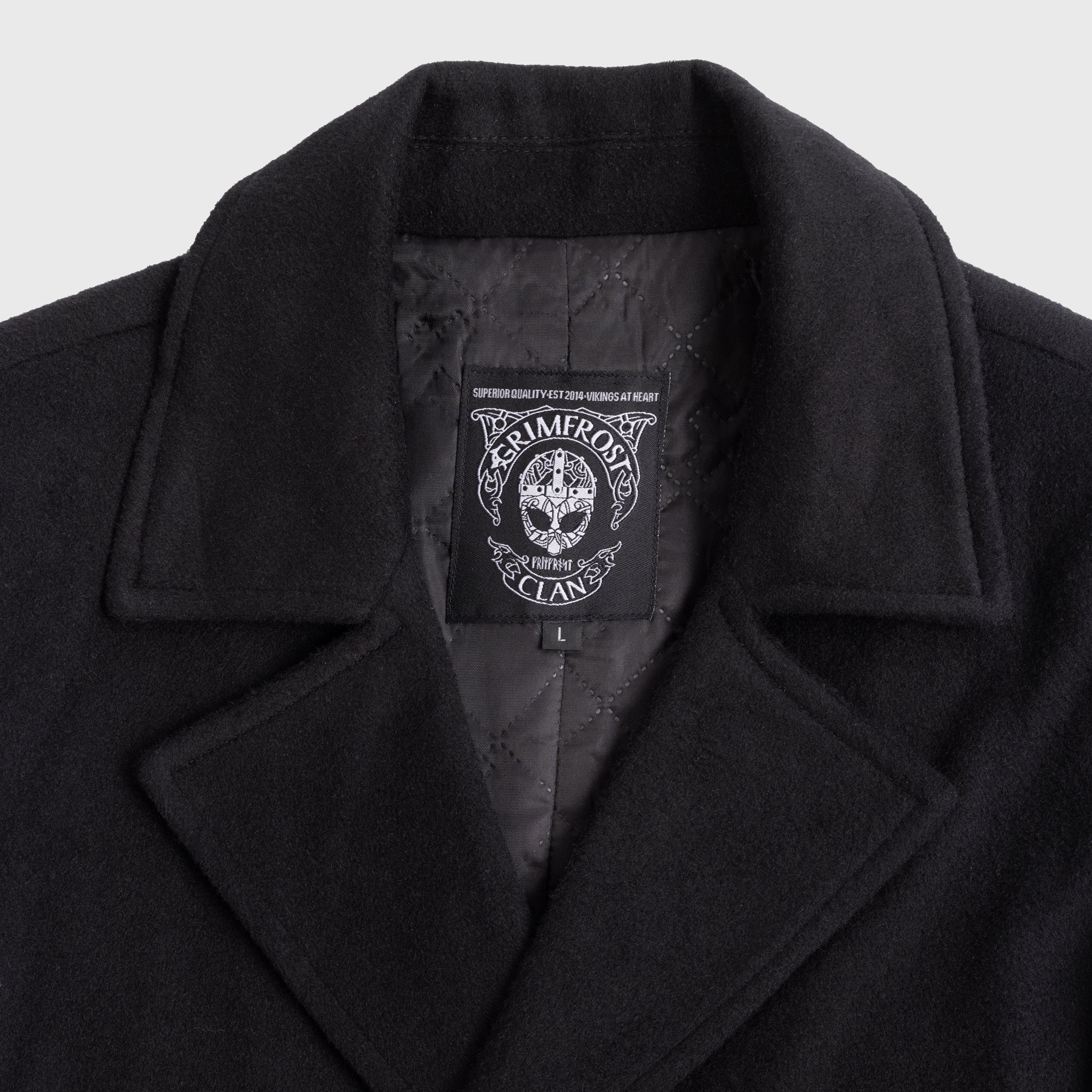 Wool Coat, Black - Image 5