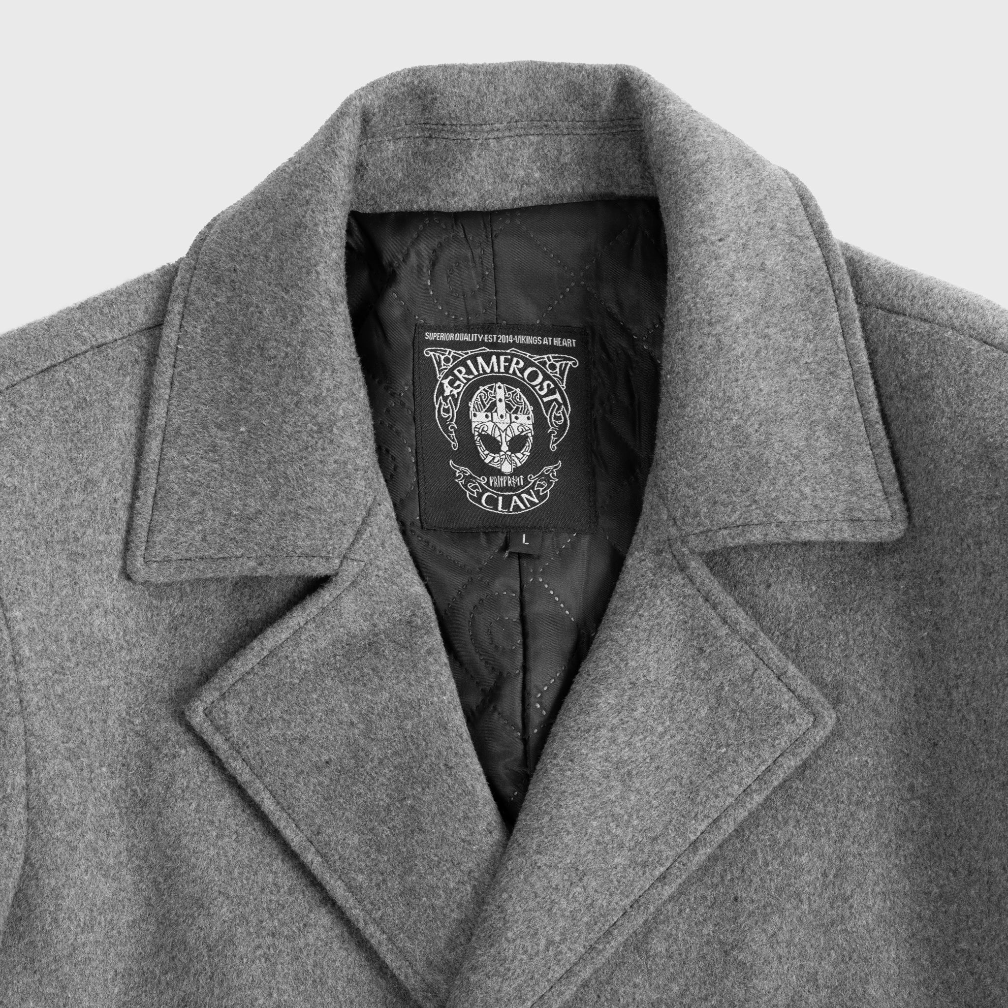 Wool Coat, Grey - Image 4