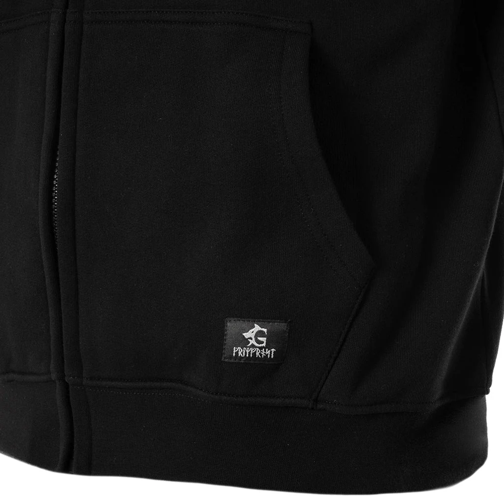 Premium Zip Hoodie, Heathen, Black - Image 7